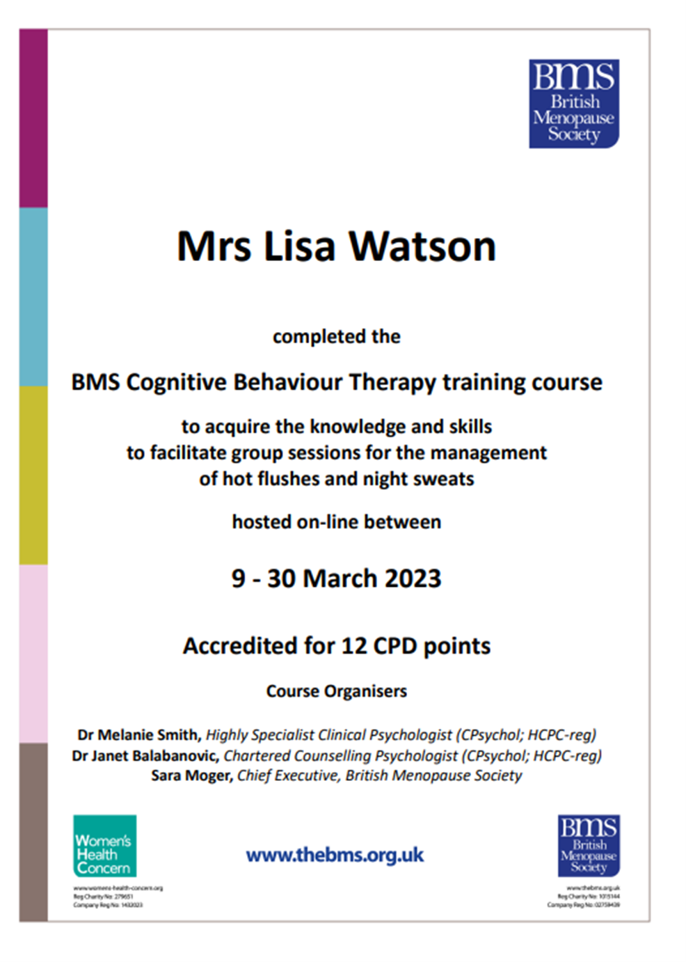 CBT-certificate Watson Health News & Events